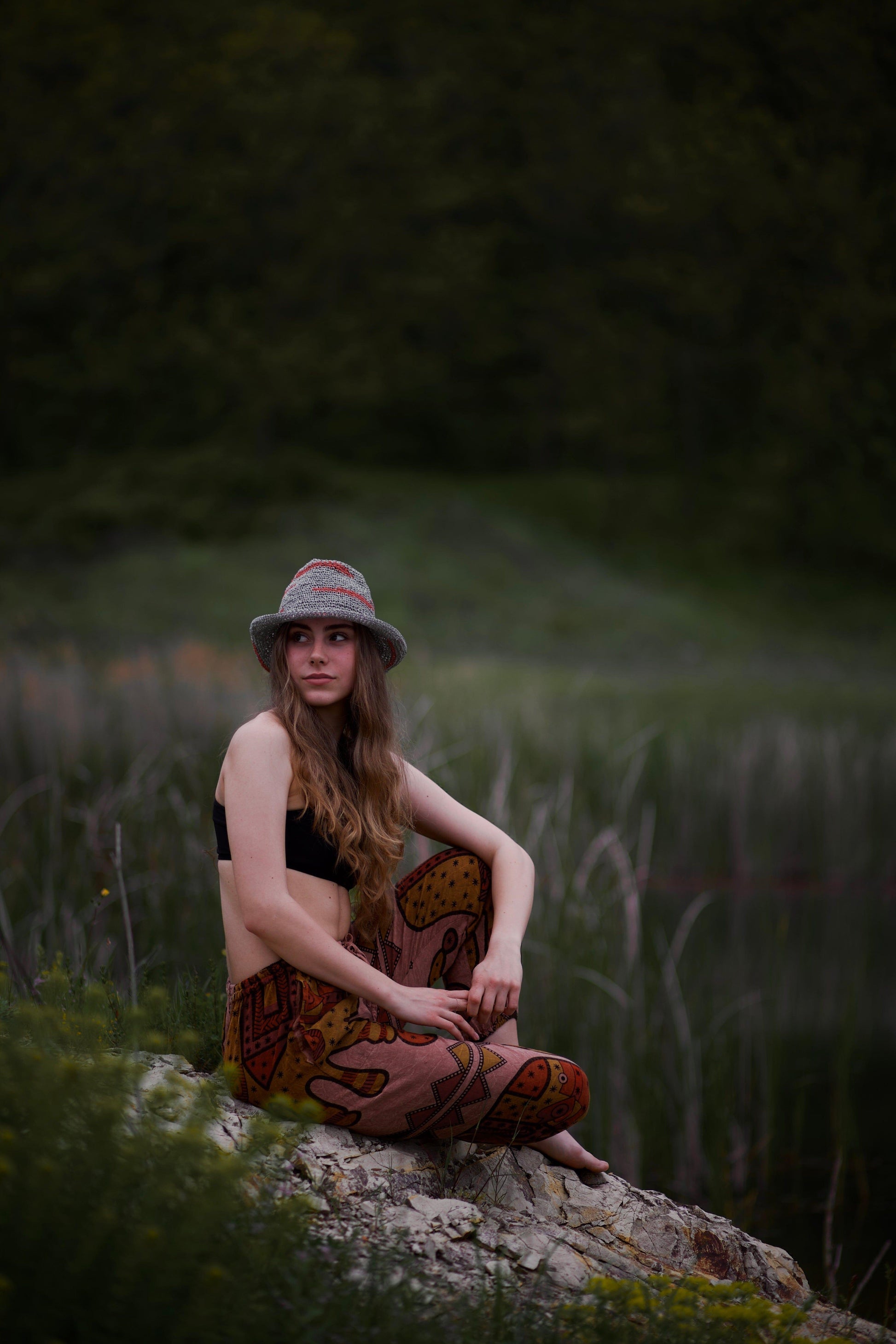 Плетена лятна шапка "Eucalyptus and Coral" madhatter