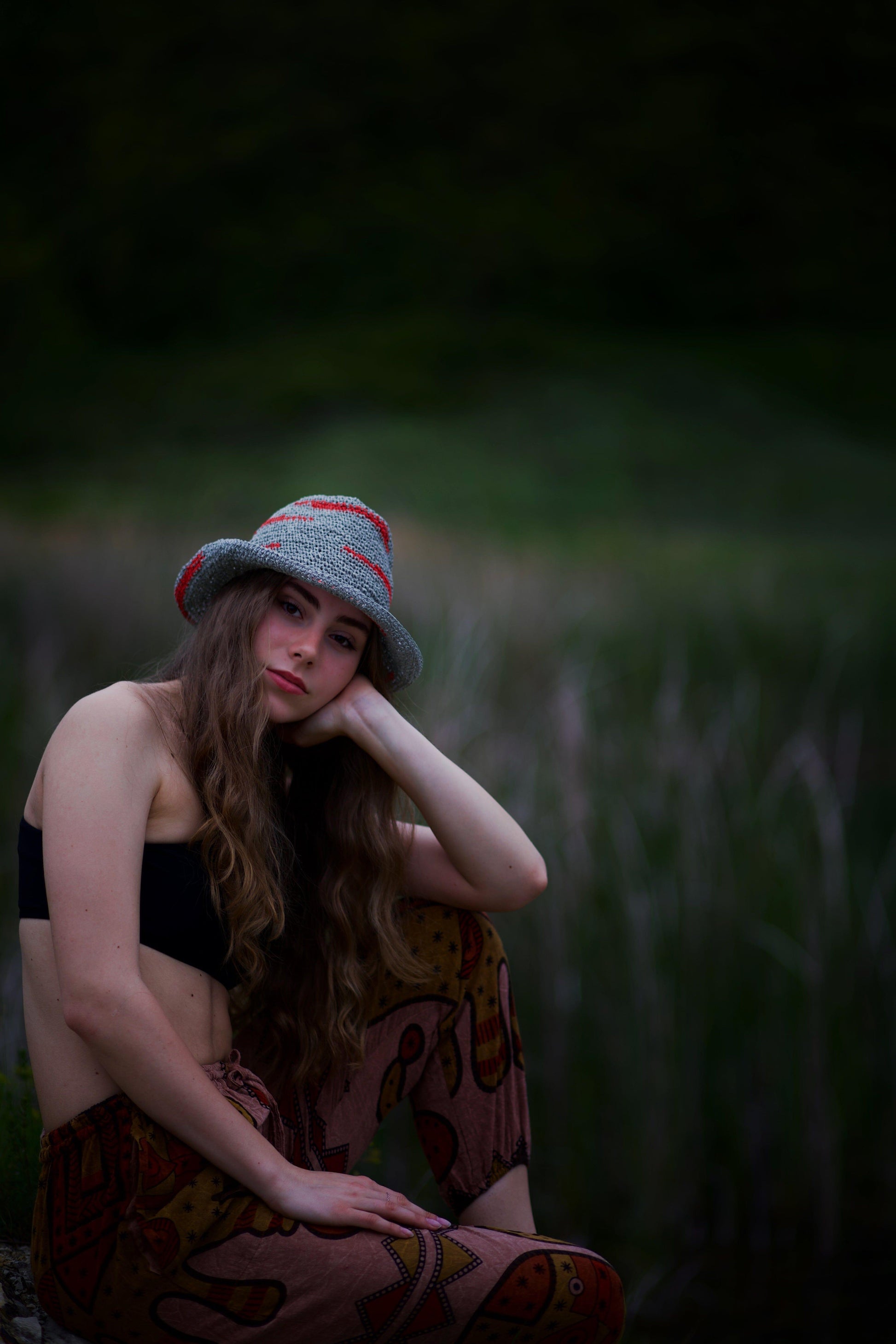 Плетена лятна шапка "Eucalyptus and Coral" madhatter