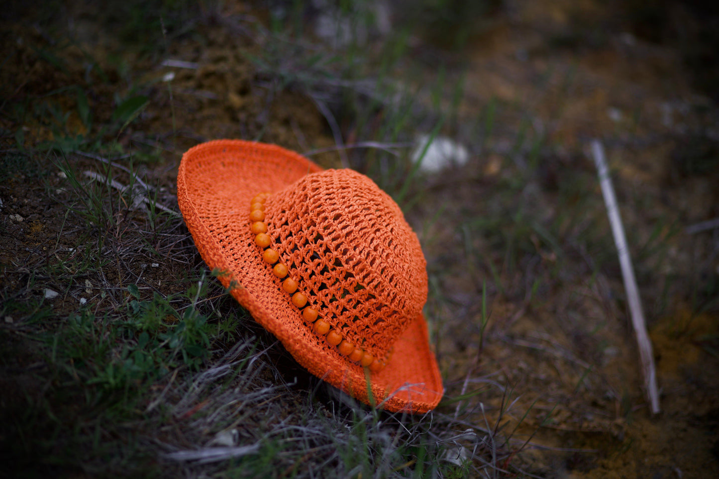 Плетена лятна шапка "Orange" madhatter