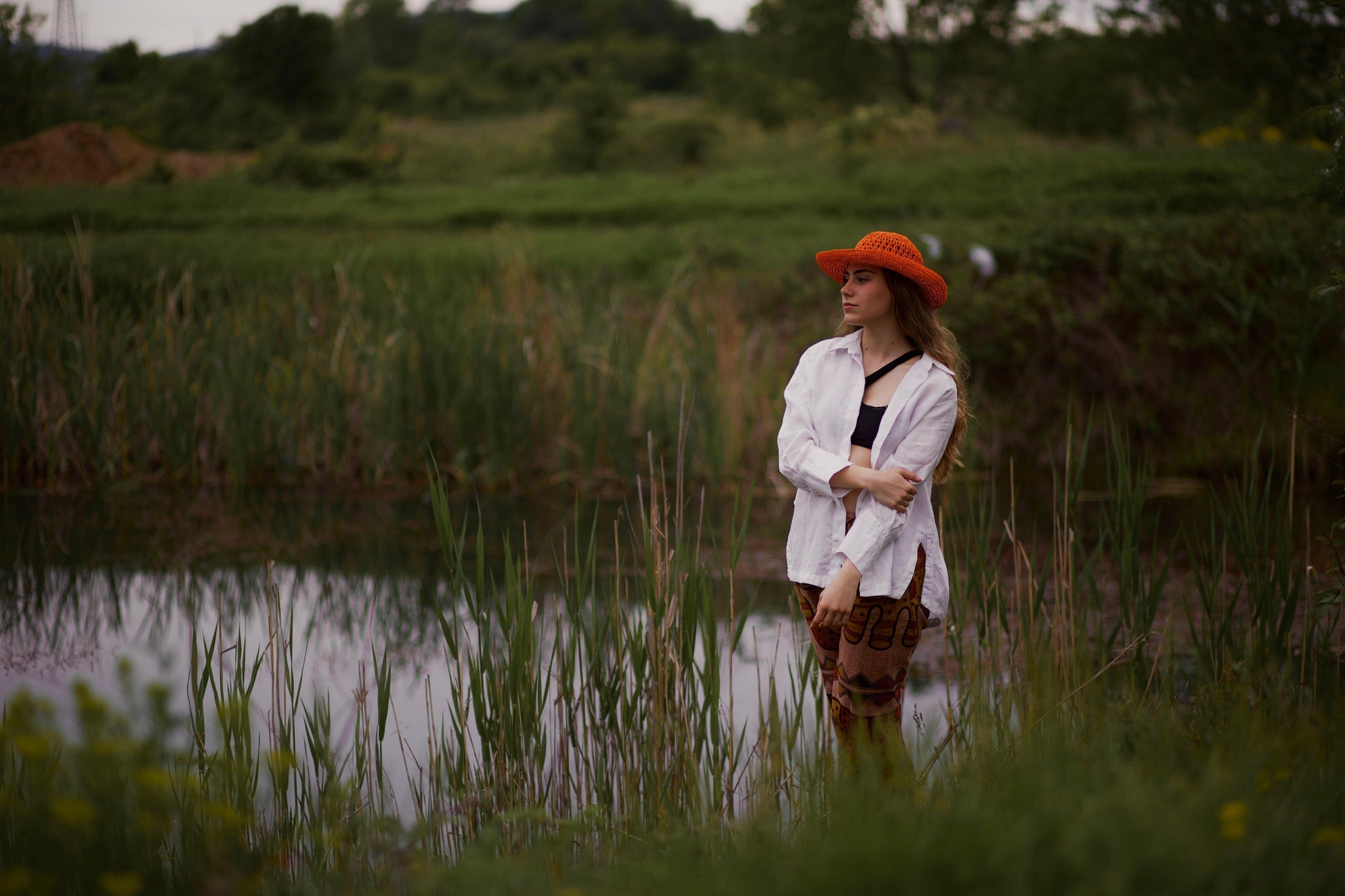 Плетена лятна шапка "Orange" madhatter