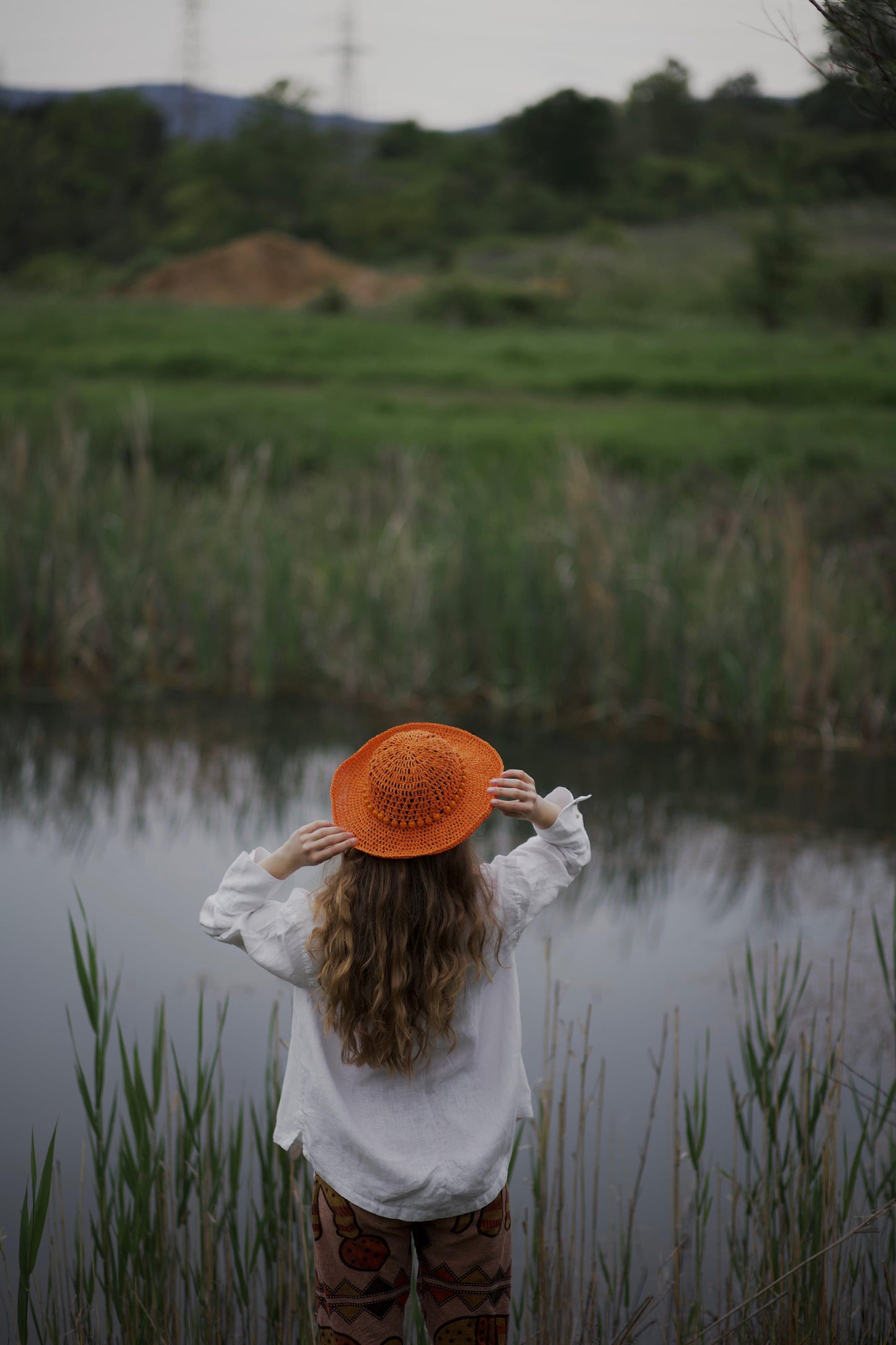 Плетена лятна шапка "Orange" madhatter