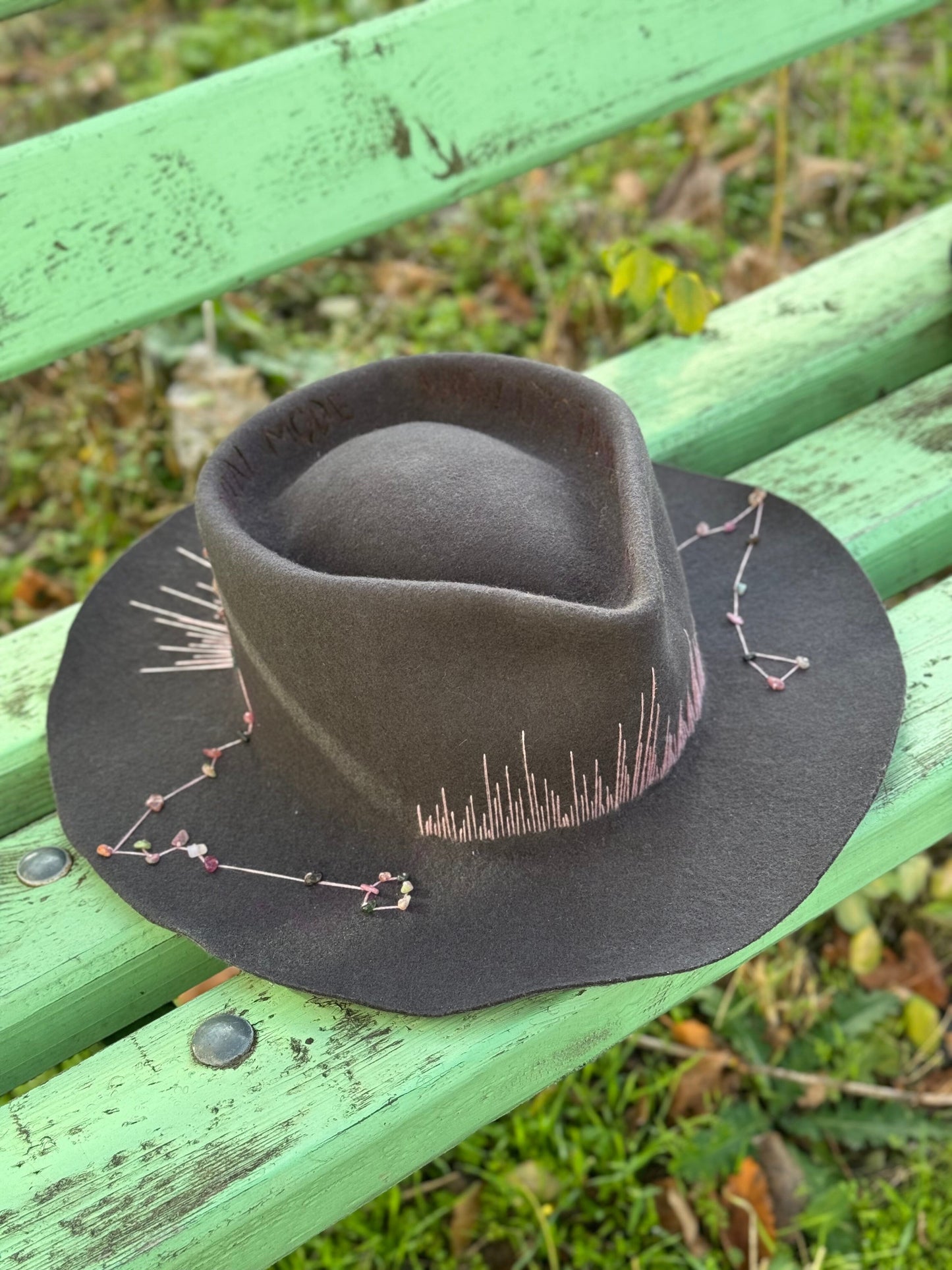 Шапка Федора “Pink precious” Fedora madhatter
