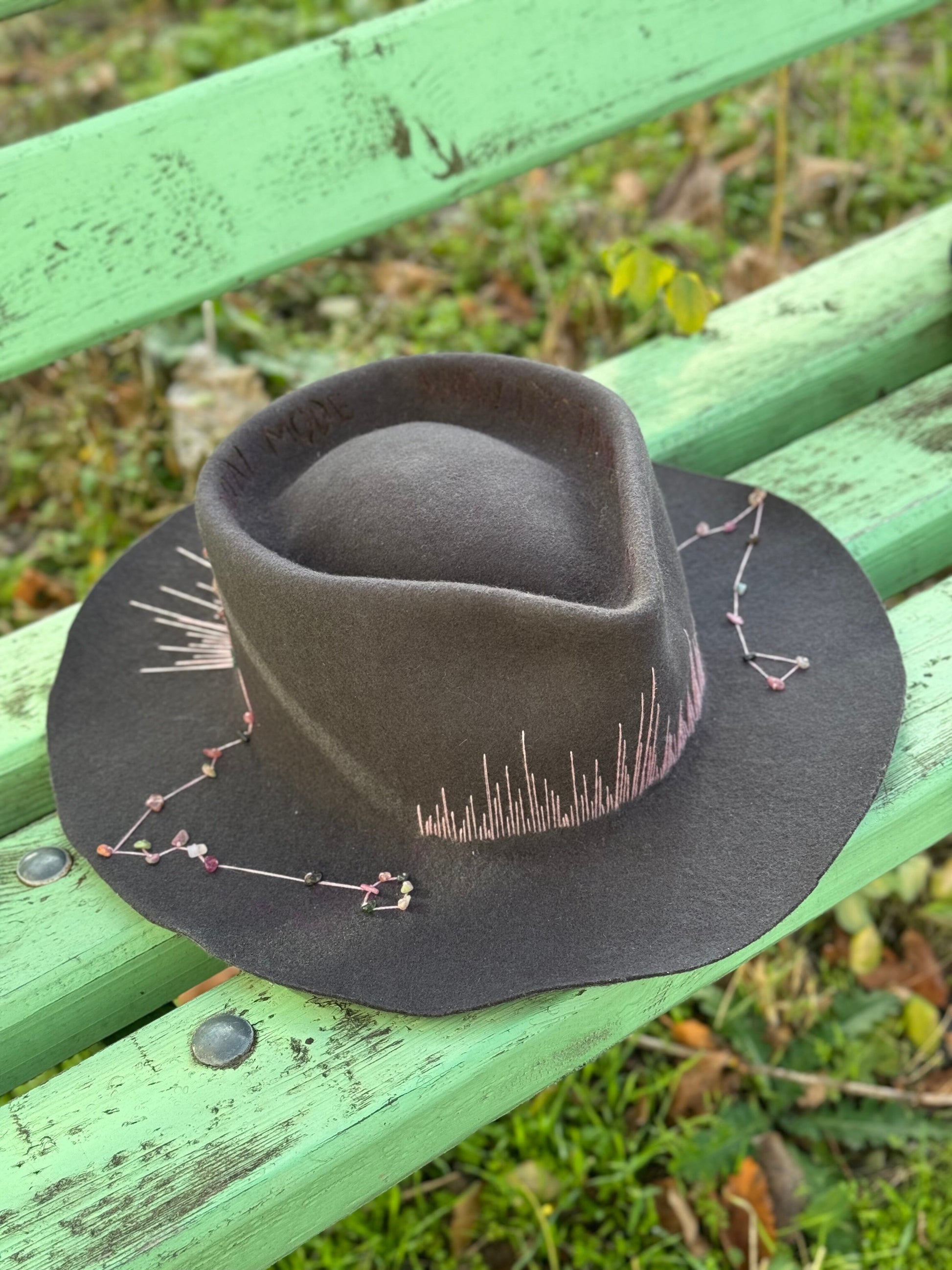 Шапка Федора “Pink precious” Fedora madhatter