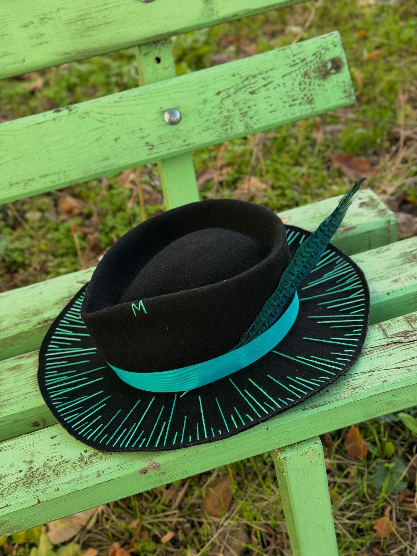 Шапка Федора “Turquoise” Fedora madhatter