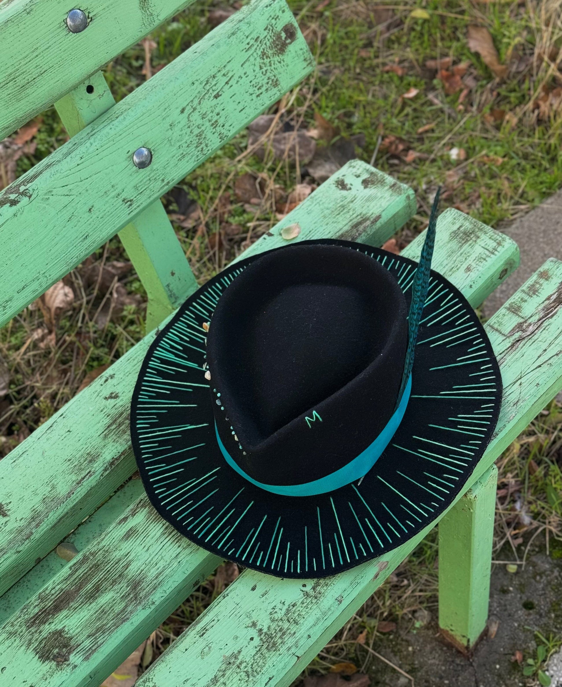 Шапка Федора “Turquoise” Fedora madhatter