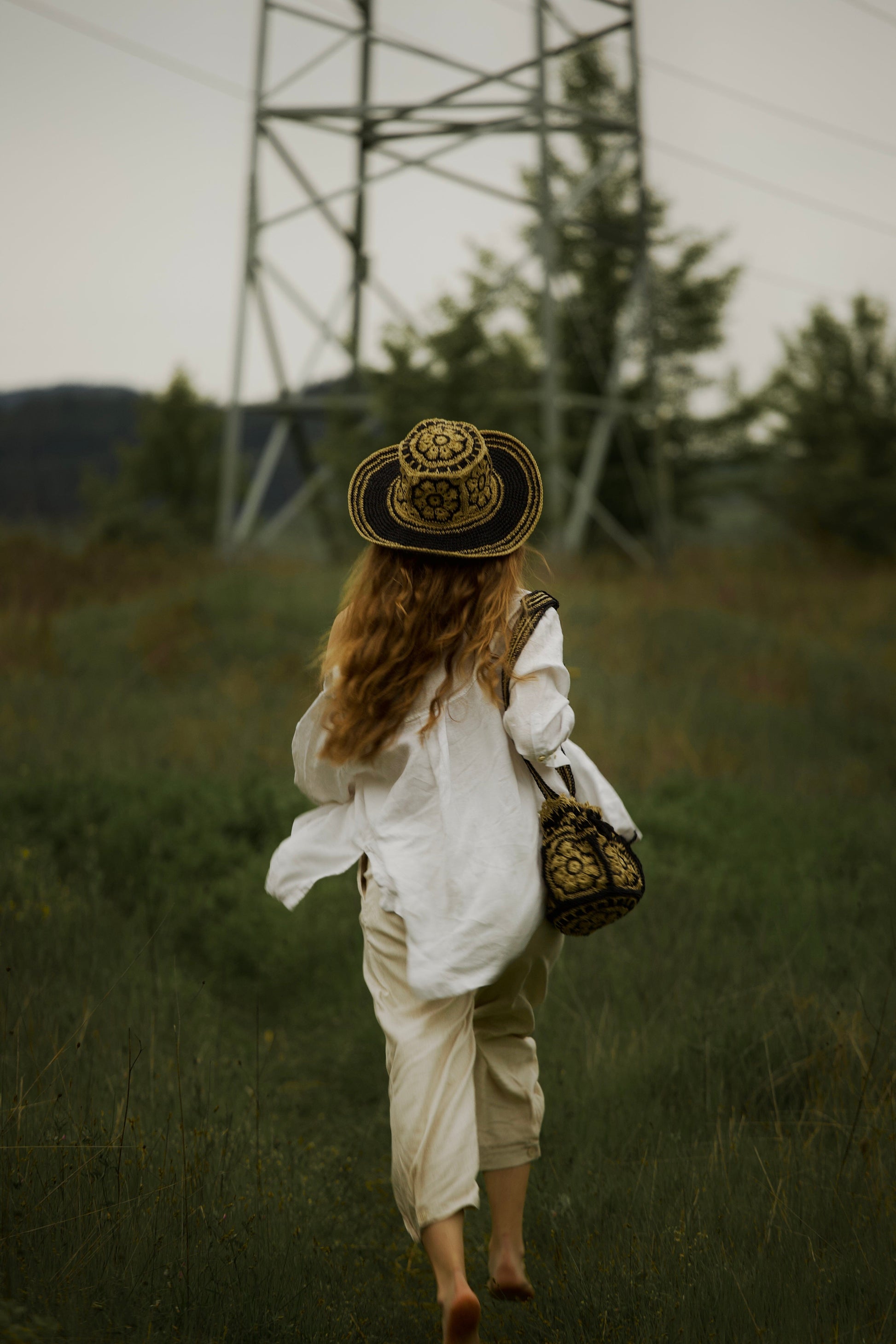 Шапка и чанта от рафия "Straw Daisy" madhatter