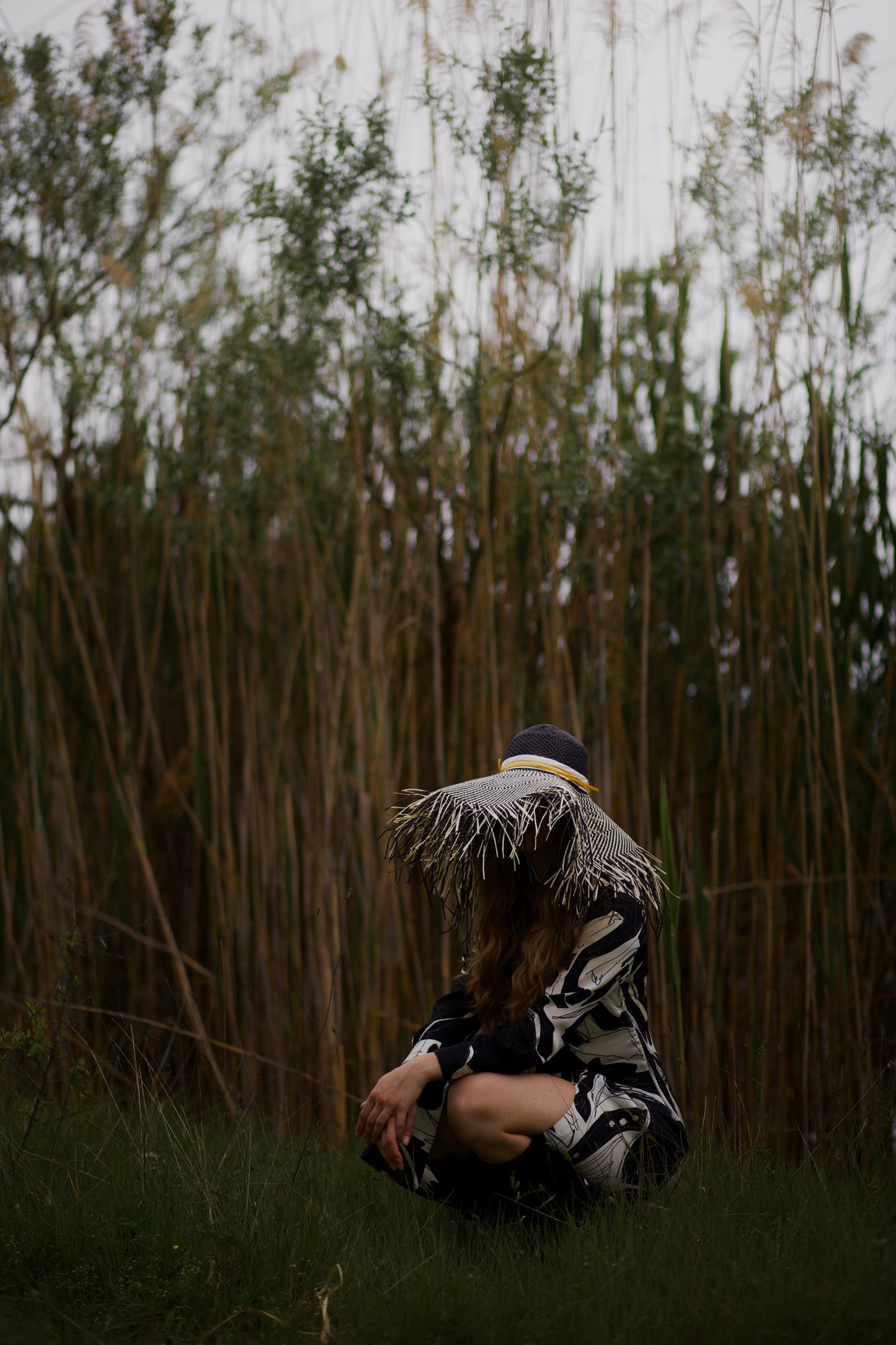 Сламена федора "Black and Yellow" madhatter