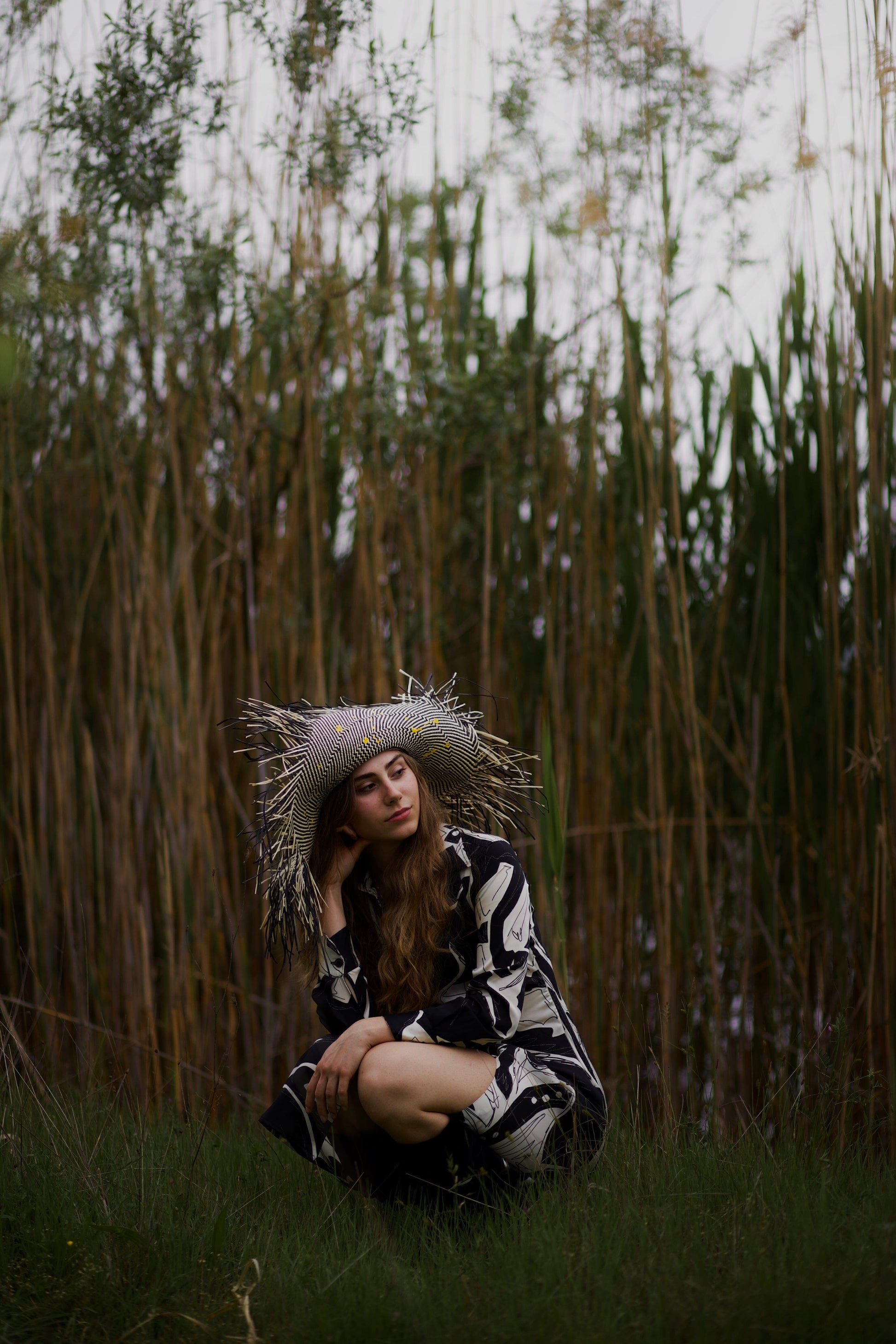 Сламена федора "Black and Yellow" madhatter