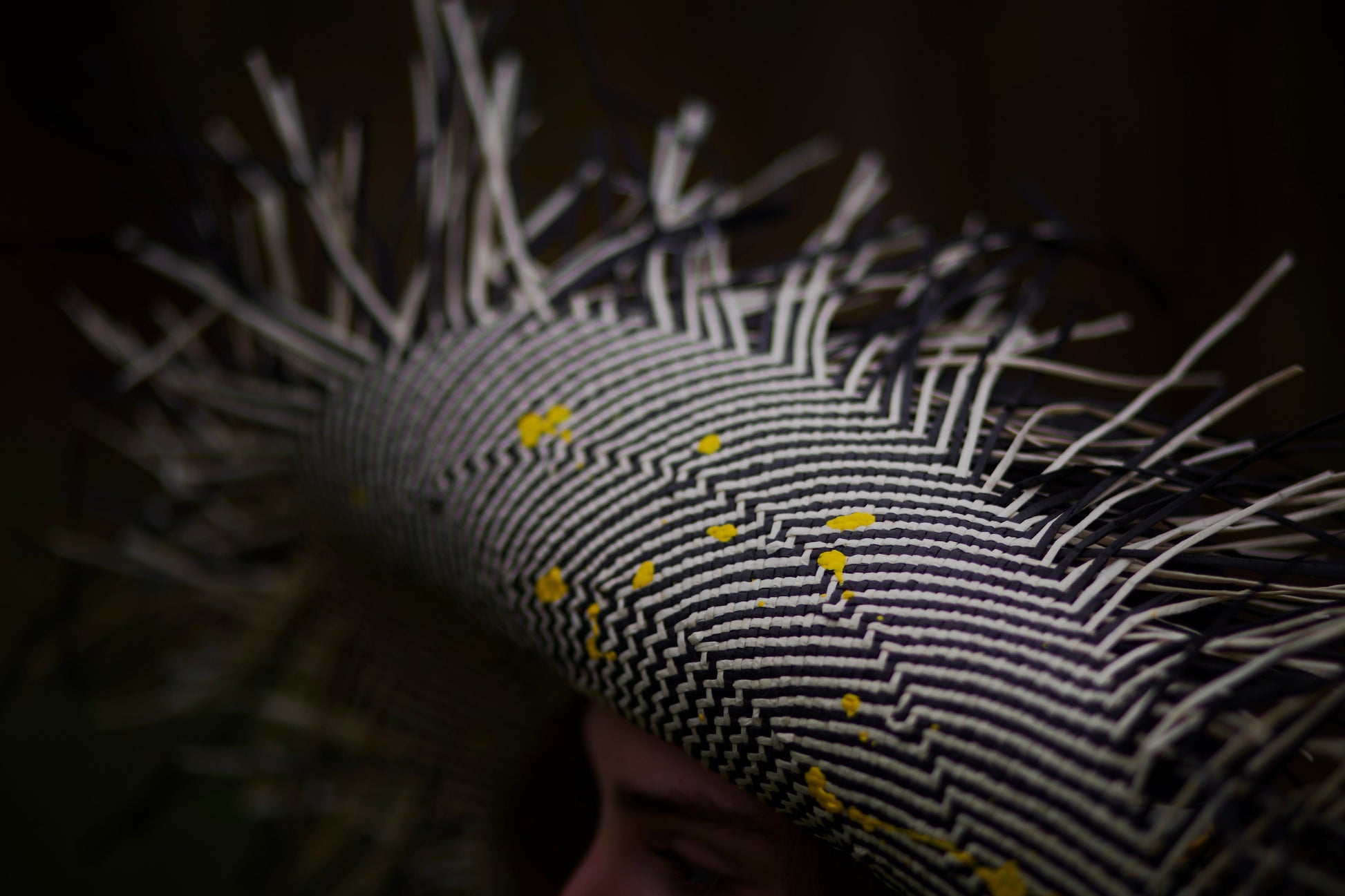 Сламена федора "Black and Yellow" madhatter