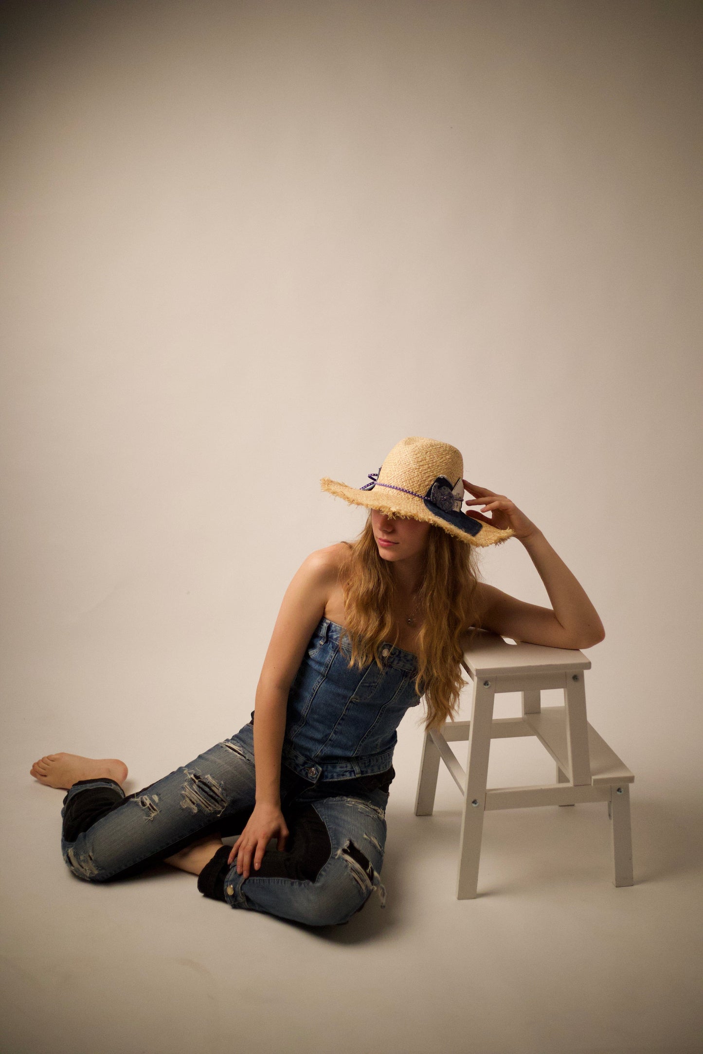Сламена федора "Denim Poker" madhatter