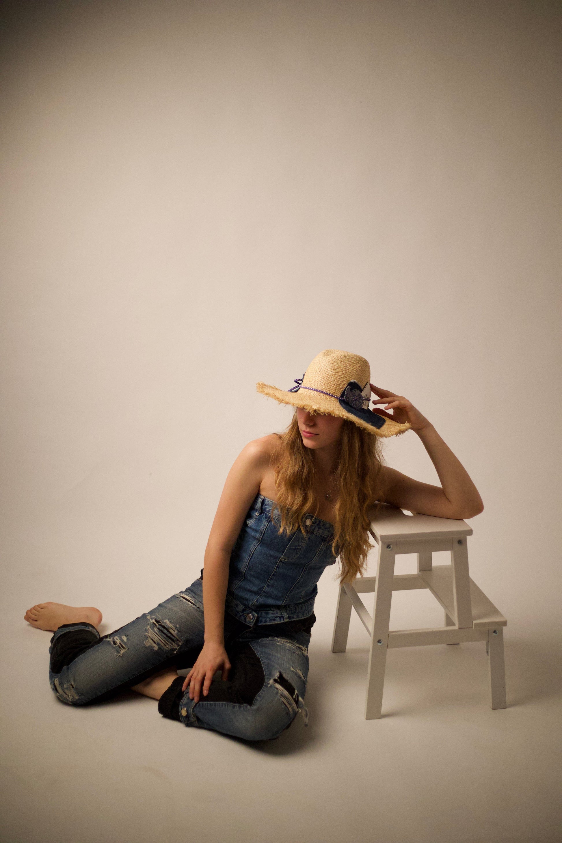 Сламена федора "Denim Poker" madhatter