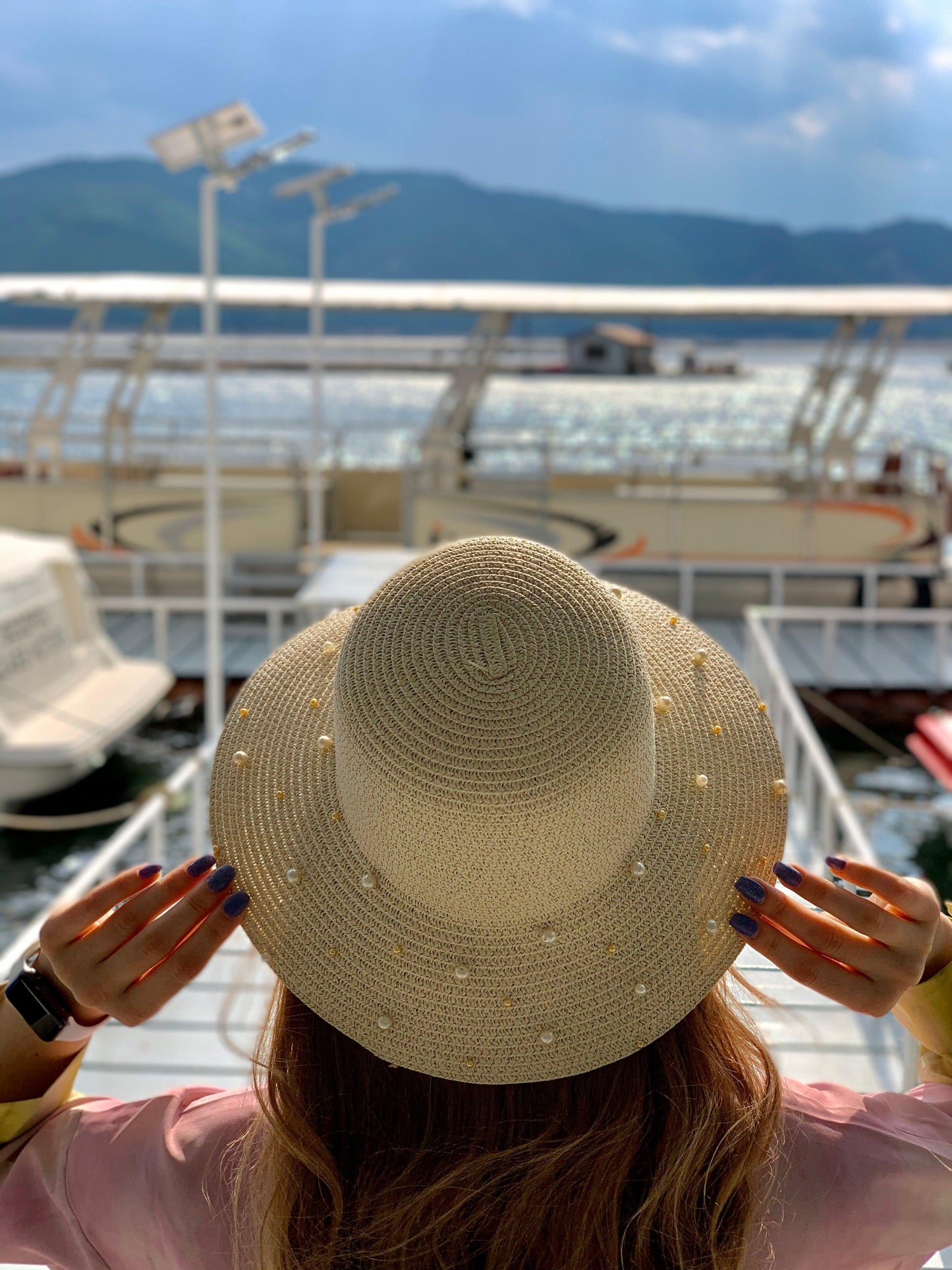 Сламена шапка "Pearls" madhatter