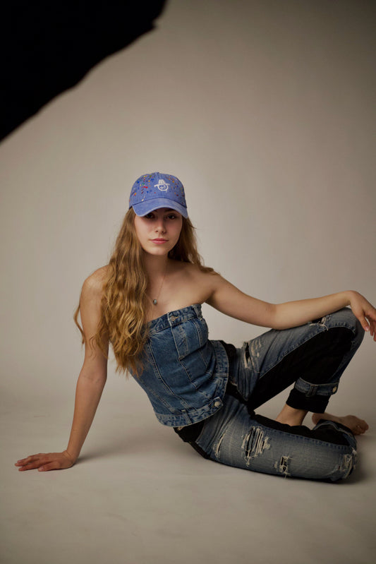 LIGHT DENIM MAD CAP Ludata Shapkarka