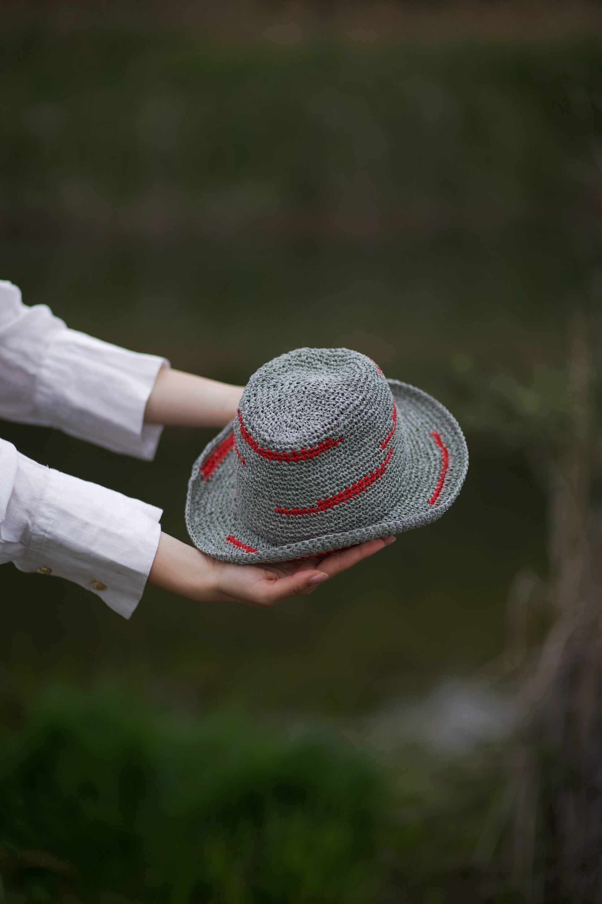 Плетена лятна шапка "Eucalyptus and Coral" madhatter 