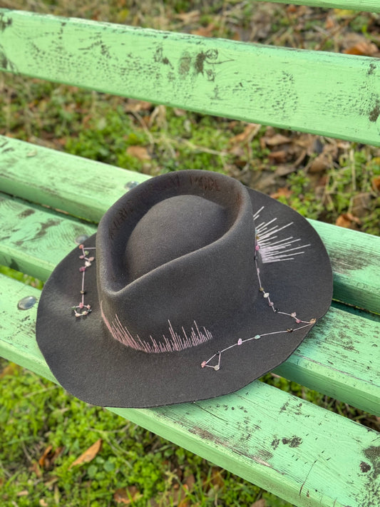 Шапка Федора “Pink precious” Fedora madhatter