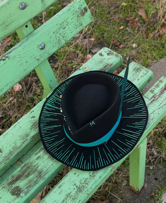 Шапка Федора “Turquoise” Fedora madhatter 