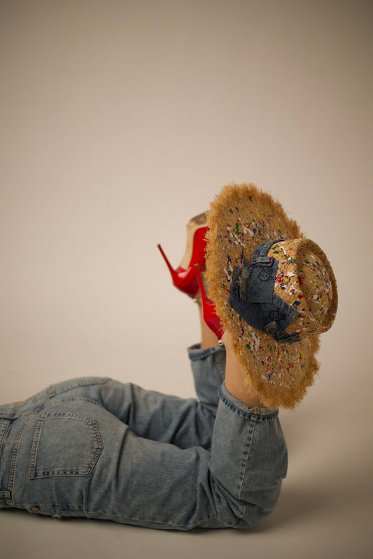 Сламена шапка "Heels and Sneakers" madhatter